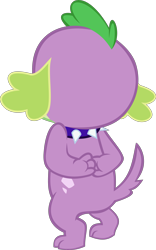 Size: 2797x4491 | Tagged: safe, artist:red4567, character:spike, character:spike (dog), species:dog, episode:reboxing with spike!, g4, my little pony: equestria girls, my little pony:equestria girls, spoiler:eqg series (season 2), behind, bipedal, male, simple background, solo, that was fast, transparent background, vector