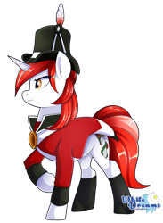 Size: 1894x2582 | Tagged: safe, artist:xwhitedreamsx, oc, oc only, species:pony, species:unicorn, clothing, commission, determined, female, mare, raised hoof, simple background, solo, transparent background