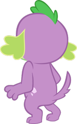 Size: 468x750 | Tagged: safe, artist:red4567, edit, editor:slayerbvc, character:spike, character:spike (dog), species:dog, episode:reboxing with spike!, g4, my little pony: equestria girls, my little pony:equestria girls, spoiler:eqg series (season 2), accessory-less edit, away from viewer, bipedal, male, missing accessory, simple background, solo, transparent background, vector, vector edit