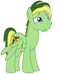 Size: 439x551 | Tagged: safe, artist:didgereethebrony, oc, oc:didgeree, species:pegasus, species:pony, cutie mark, drooping wings, reupload, sad, solo, updated, updated design