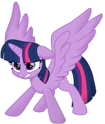Size: 8302x9789 | Tagged: safe, artist:ejlightning007arts, character:twilight sparkle, character:twilight sparkle (alicorn), species:alicorn, species:pony, my little pony: the movie (2017), absurd resolution, angry, simple background, transparent background, vector, wings