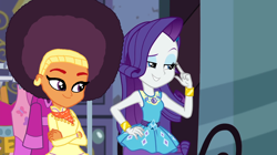 Size: 1272x712 | Tagged: safe, artist:ktd1993, character:rarity, character:saffron masala, episode:street chic, g4, my little pony: equestria girls, my little pony:equestria girls, spoiler:eqg series (season 2), afro, alternate hairstyle, female, lesbian, raffron, shipping