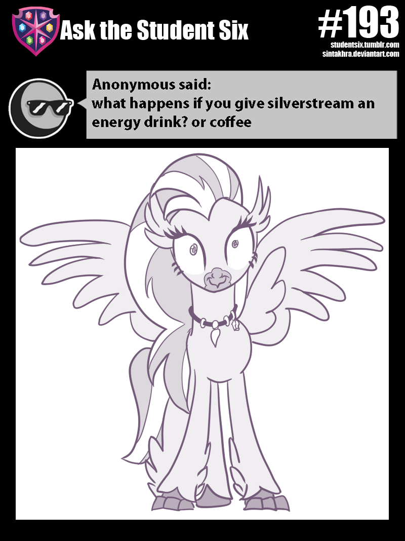 Size: 800x1068 | Tagged: safe, artist:sintakhra, character:silverstream, species:classical hippogriff, species:hippogriff, tumblr:studentsix, animated, caffeine, female, gif, grayscale, hyperactive, hypercaffinated, monochrome, shaking, simple background, stair keychain, vibrating, white background, xk-class end-of-the-world scenario