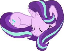Size: 1092x873 | Tagged: safe, artist:uigsyvigvusy, artist:zacatron94, character:starlight glimmer, species:pony, species:unicorn, behaving like a cat, curled up, cute, eyes closed, female, glimmerbetes, mare, simple background, sleeping, solo, trace, transparent background, vector