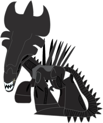 Size: 821x974 | Tagged: safe, artist:ejlightning007arts, alien (franchise), alien queen, crossover, simple background, transparent background, vector, xenomorph, xenomorph queen