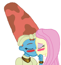 Size: 1961x2075 | Tagged: safe, artist:fernandash, artist:ktd1993, character:fluttershy, character:meadowbrook, ship:meadowshy, g4, my little pony: equestria girls, my little pony:equestria girls, beehive hairdo, female, kissing, lesbian, shipping