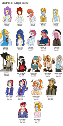 Size: 3500x7000 | Tagged: safe, artist:carouselunique, artist:jake heritagu, oc, oc only, oc:brave heart, oc:cold front, oc:fair maiden, oc:faithful hope, oc:feather tip, oc:golden dew, oc:harp note, oc:holy word, oc:marseillaise mark, oc:misty breeze, oc:olive branch, oc:quill note, oc:saint arc, oc:second lamb, oc:soprano song, oc:spike the impaler, oc:storm shade, oc:strong armor, oc:thunder watch, oc:tresor trove, oc:victory belle, parent:adagio dazzle, comic:aria's archives, my little pony:equestria girls, banner, cigarette, eyepatch, female, floral head wreath, flower, grimdark series, half-siblings, helmet, male, military uniform, mug, not rockhoof, offspring, questionable series, simple background, smoking, soldier, spear, weapon, white background