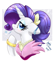 Size: 870x1000 | Tagged: safe, artist:joakaha, character:rarity, species:pony, species:unicorn, episode:she's all yak, g4, my little pony: friendship is magic, blushing, clothing, cute, dress, eyeshadow, female, heart, jewelry, looking at you, makeup, mare, necklace