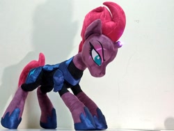 Size: 1024x768 | Tagged: safe, artist:nekokevin, character:tempest shadow, species:pony, species:unicorn, my little pony: the movie (2017), armor, broken horn, eye scar, female, hoof shoes, horn, irl, lidded eyes, mare, photo, plushie, scar, solo