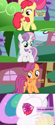 Size: 1024x2304 | Tagged: safe, artist:beavernator, edit, character:apple bloom, character:princess celestia, character:scootaloo, character:sweetie belle, species:pegasus, species:pony, episode:crusaders of the lost mark, g4, my little pony: friendship is magic, comic, cutie mark, cutie mark crusaders, cyrillic, russian, the cmc's cutie marks, translation