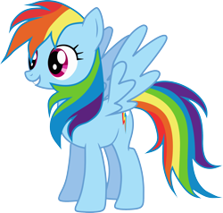 Size: 2000x1904 | Tagged: safe, artist:neko-me, character:rainbow dash, species:pegasus, species:pony, female, mare, simple background, smiling, solo, transparent background, vector, wings