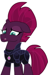 Size: 6207x9691 | Tagged: safe, artist:ejlightning007arts, character:tempest shadow, species:pony, species:unicorn, my little pony: the movie (2017), armor, broken horn, female, horn, jewelry, locket, mare, necklace, sad, vector