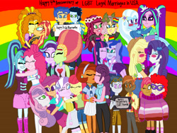 Size: 4032x3024 | Tagged: safe, artist:ktd1993, character:adagio dazzle, character:apple bloom, character:applejack, character:aria blaze, character:babs seed, character:button mash, character:diamond tiara, character:flash sentry, character:gloriosa daisy, character:pinkie pie, character:princess luna, character:rarity, character:rumble, character:scootaloo, character:soarin', character:sonata dusk, character:starlight glimmer, character:stellar flare, character:sugar belle, character:sunset shimmer, character:sweetie belle, character:tree hugger, character:trixie, character:twilight sparkle, character:twist, character:vice principal luna, character:vignette valencia, species:pegasus, species:pony, ship:babstwist, ship:diamondbloom, ship:pinata, ship:rarijack, ship:scootabelle, ship:sunsagio, ship:twiluna, my little pony:equestria girls, arixie, blushing, clothing, crack shipping, female, gay, gloriette, infidelity, kissing, lesbian, lovewins, male, pride, pride month, rumblemash, shipping, starhugger, stellarbelle, sweater, unjustified downvotes, vice principal luna, vignette valencia