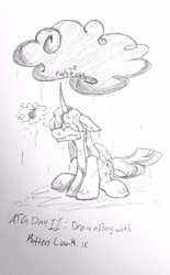 Size: 1998x3217 | Tagged: safe, artist:binkyt11, character:twilight sparkle, character:twilight sparkle (alicorn), species:alicorn, species:pony, newbie artist training grounds, angry, atg 2019, female, mare, monochrome, pictogram, rain, solo, traditional art, wet, wet mane