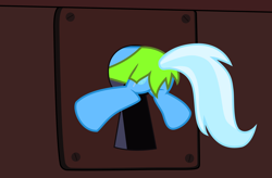 Size: 9126x5972 | Tagged: safe, artist:ejlightning007arts, edit, character:trixie, butt, buttstuck, crossover, fairy, keyhole, peter pan, plot, stuck, the great and powerful ass, tinkerbell
