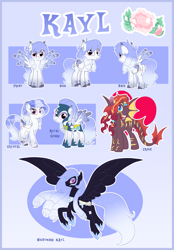 Size: 5029x7208 | Tagged: safe, artist:xwhitedreamsx, oc, oc only, oc:kayl, species:crystal pony, species:dracony, species:pegasus, species:pony, absurd resolution, armor, crystallized, female, hybrid, mare, nightmarified, reference sheet, royal guard armor, two toned wings, wings