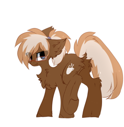 Size: 1124x1158 | Tagged: safe, artist:little-sketches, oc, oc only, species:pony, butt, butt fluff, chest fluff, dock, ear fluff, female, glasses, hairband, looking back, underhoof, ych result