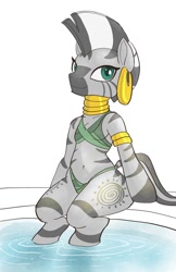 Size: 600x928 | Tagged: safe, artist:grissaecrim, character:zecora, clothing, female, solo, swimsuit