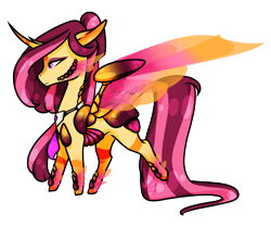 Size: 1920x1600 | Tagged: safe, artist:oneiria-fylakas, oc, oc only, oc:baroda, chibi, female, original species, simple background, solo, transparent background, transparent wings, wings, ytar