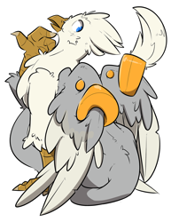 Size: 1234x1597 | Tagged: safe, artist:bbsartboutique, oc, oc only, oc:der, species:griffon, jewelry, micro, piercing, simple background, solo, transparent background
