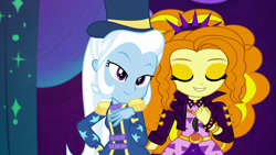 Size: 1920x1080 | Tagged: safe, artist:ktd1993, character:adagio dazzle, character:trixie, ship:triagio, episode:find the magic, g4, my little pony: equestria girls, my little pony:equestria girls, spoiler:eqg series (season 2), female, lesbian, shipping