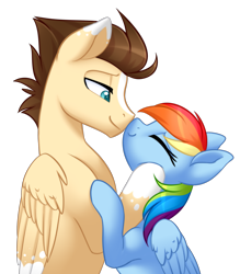Size: 2019x2307 | Tagged: safe, artist:scarlet-spectrum, character:rainbow dash, oc, oc:skittle, species:pony, boop, canon x oc, cute, female, male, noseboop, shipping, simple background, skidash, straight, transparent background