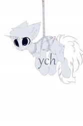 Size: 1280x1931 | Tagged: safe, artist:little-sketches, species:pony, butt fluff, chest fluff, commission, ear fluff, horn, rope, wing fluff, wings, your character here