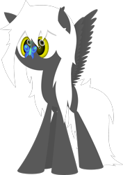 Size: 1513x2142 | Tagged: safe, artist:zacatron94, oc, oc:captain white, species:pegasus, species:pony, butterfly, female, lineless, mare, simple background, solo, transparent background