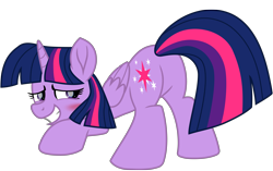 Size: 10167x6397 | Tagged: safe, artist:ejlightning007arts, character:twilight sparkle, character:twilight sparkle (alicorn), species:alicorn, species:pony, blushing, butt, cute, face down ass up, plot, sexy, simple background, stupid sexy twilight, transparent background, twibutt, vector