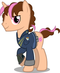 Size: 1903x2306 | Tagged: safe, artist:zacatron94, oc, oc:littlepip, oc:think pink, species:pony, species:unicorn, fallout equestria, clothing, fanfic, fanfic art, female, hooves, horn, male, mare, pipbuck, simple background, solo, stallion, suit, transparent background, vault, vault suit, vector