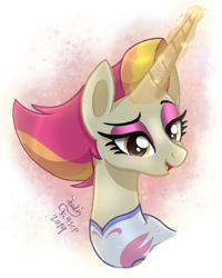 Size: 1120x1400 | Tagged: safe, artist:joakaha, character:fire flare, species:pony, species:unicorn, episode:the summer sun setback, g4, my little pony: friendship is magic, female, mare, smiling, solo