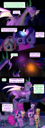 Size: 1920x5400 | Tagged: safe, artist:red4567, character:applejack, character:fluttershy, character:granny smith, character:pinkie pie, character:rainbow dash, character:rarity, character:spike, character:starlight glimmer, character:twilight sparkle, character:twilight sparkle (alicorn), species:alicorn, species:dragon, species:pony, comic:i must regress, 3d, adult, adult spike, age progression, age regression, babity, baby, baby dash, baby fluttershy, baby pie, baby pinkie pie, baby pony, baby rainbow dash, baby rarity, babyjack, babyshy, book, cart, comic, female, filly, filly fluttershy, filly pinkie pie, filly rainbow dash, filly rarity, flying, foal, forest, giant spike, horn, mane six, older, older spike, source filmmaker, spell gone wrong, spikezilla, temple, winged spike, winged spikezilla, young granny smith, younger