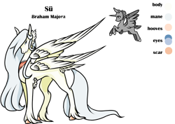 Size: 1024x724 | Tagged: safe, artist:oneiria-fylakas, oc, oc only, oc:sü, species:alicorn, species:pony, braham, female, multiple wings, original species, reference sheet, seraph, seraphicorn, simple background, solo, transparent background