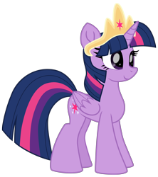 Size: 5774x6497 | Tagged: safe, alternate version, artist:ejlightning007arts, character:twilight sparkle, character:twilight sparkle (alicorn), species:alicorn, species:pony, absurd resolution, cutie mark, element of magic, female, mare, simple background, smiling, solo, transparent background
