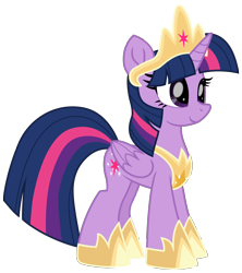 Size: 5774x6497 | Tagged: safe, alternate version, artist:ejlightning007arts, character:twilight sparkle, character:twilight sparkle (alicorn), species:alicorn, species:pony, episode:the last problem, g4, my little pony: friendship is magic, cute, female, jewelry, simple background, solo, tiara, transparent background, twiabetes, vector