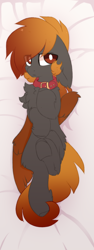 Size: 456x1212 | Tagged: safe, artist:little-sketches, oc, oc only, species:earth pony, species:pony, body pillow, body pillow design, chest fluff, collar, floppy ears, male, solo, stallion