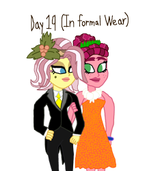 Size: 828x965 | Tagged: safe, artist:ktd1993, character:gloriosa daisy, character:vignette valencia, my little pony:equestria girls, clothing, female, formal wear, gloriette, lesbian, shipping, tuxedo, vignette valencia