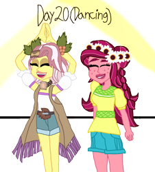 Size: 849x941 | Tagged: safe, artist:ktd1993, character:gloriosa daisy, character:vignette valencia, my little pony:equestria girls, 30 day otp challenge, dancing, female, gloriette, lesbian, shimmy, shipping, vignette valencia