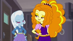 Size: 1192x670 | Tagged: safe, artist:ktd1993, character:adagio dazzle, character:trixie, ship:triagio, my little pony:equestria girls, female, lesbian, shipping