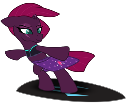 Size: 7605x6638 | Tagged: safe, alternate version, artist:ejlightning007arts, edit, character:fizzlepop berrytwist, character:tempest shadow, species:pony, species:unicorn, bikini, bipedal, broken horn, clothing, eye scar, horn, new design, sarong, scar, simple background, standing, surfing, swimsuit, transparent background, vector