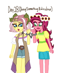 Size: 825x968 | Tagged: safe, artist:ktd1993, character:gloriosa daisy, character:vignette valencia, my little pony:equestria girls, 30 day otp challenge, female, gloriette, hand cuffs, lesbian, shipping, vignette valencia