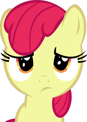 Size: 7661x10759 | Tagged: safe, artist:cyanlightning, edit, editor:slayerbvc, character:apple bloom, species:earth pony, species:pony, .svg available, absurd resolution, accessory-less edit, female, filly, looking at you, missing accessory, simple background, solo, transparent background, vector, vector edit