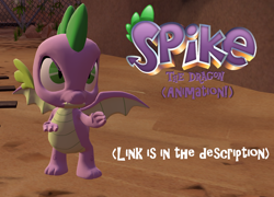 Size: 1504x1080 | Tagged: safe, artist:red4567, character:spike, species:dragon, 3d, downloadable, male, pose, solo, spike as spyro, spyro the dragon, winged spike