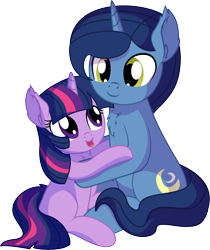 Size: 6490x7725 | Tagged: safe, artist:cyanlightning, character:night light, character:twilight sparkle, character:twilight sparkle (unicorn), species:pony, species:unicorn, .svg available, absurd resolution, blank flank, chest fluff, cute, duo, ear fluff, father and child, father and daughter, female, filly, filly twilight sparkle, male, nightabetes, simple background, smiling, stallion, transparent background, twiabetes, vector, younger