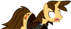 Size: 13389x5554 | Tagged: safe, alternate version, artist:ejlightning007arts, oc, oc:ej, species:pony, species:unicorn, angry, clothing, crazy eyes, crazy face, faec, furious, male, open mouth, simple background, stallion, transparent background, vector