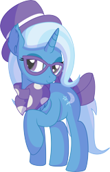 Size: 5144x8047 | Tagged: safe, artist:cyanlightning, character:trixie, species:pony, species:unicorn, .svg available, absurd resolution, chest fluff, clothing, ear fluff, female, hat, hipster, lidded eyes, mare, scarf, simple background, solo, transparent background, vector