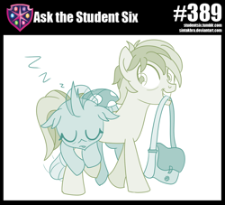 Size: 800x725 | Tagged: safe, artist:sintakhra, character:ocellus, character:sandbar, species:changeling, species:pony, species:reformed changeling, tumblr:studentsix, changelings riding ponies, cute, dawwww, diaocelles, eyes closed, mouth hold, onomatopoeia, sandabetes, sleeping, sound effects, tail wag, talking to herself, zzz