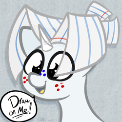 Size: 1000x1000 | Tagged: safe, artist:binkyt11, oc, oc only, oc:paper doll, species:alicorn, species:pony, pony town, alicorn oc, androgynous, dialogue, freckles, paper, solo, speech bubble, style emulation