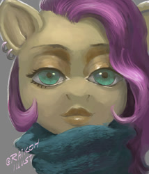 Size: 684x800 | Tagged: safe, artist:grissaecrim, character:fluttershy, creepy, creepy face, female, solo, uncanny valley