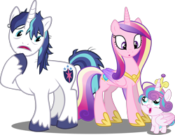 Size: 7164x5518 | Tagged: safe, artist:cyanlightning, artist:dashiesparkle edit, artist:spacekingofspace, artist:tardifice, edit, editor:slayerbvc, character:princess cadance, character:princess flurry heart, character:shining armor, species:alicorn, species:pony, species:unicorn, :o, absurd resolution, accessory theft, baby, baby pony, crown, diaper, father and child, father and daughter, female, filly, foal, hoof shoes, jewelry, looking down, looking up, male, mare, messy mane, mother and child, mother and daughter, open mouth, peytral, raised hoof, regalia, royal family, simple background, stallion, stubble, transparent background, unshorn fetlocks, vector, vector edit